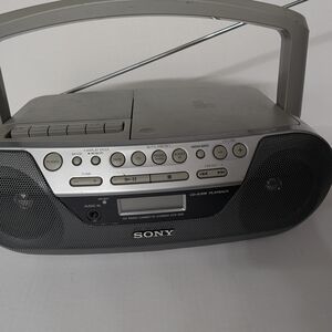 Sony Silver and Black Portable Boombox